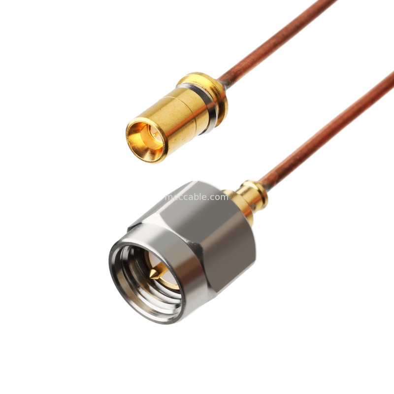 Rohs Semi Rigid Coaxial Cable Vita 67 Smpm ติดตรงไปยัง Sma Male ติดตรง Sro47