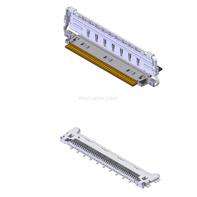 ทิศทางการจับคู่ ทิศทาง 20856-050T-01 FFC สายเคเบิลโคเอชชียล 50P 0.4 มม