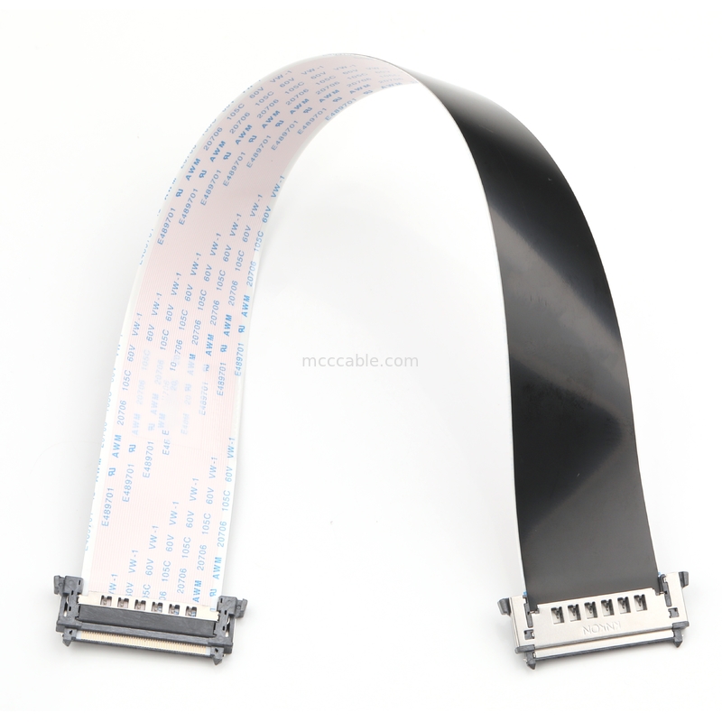 สาย LVDS EDP CABLE สาย LCD FFC FPC FI-RE51HL CONN เครื่องเชื่อมสายเคเบิลโคเอชเชียล OEM / ODM