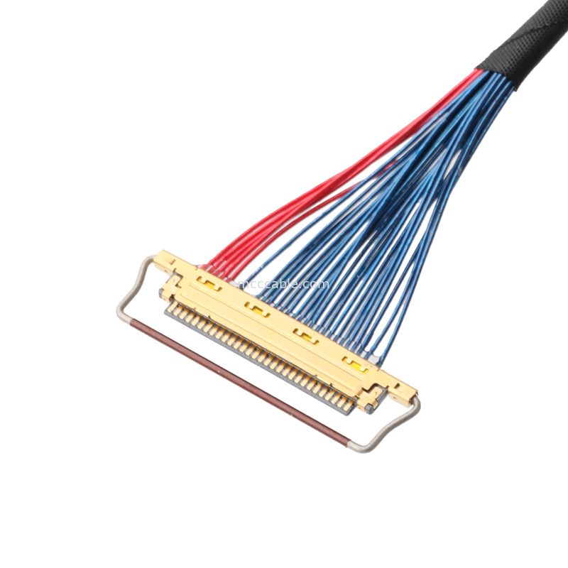 สาย LVDS CABLE เครื่องเชื่อมแบบไมโครโคอาเซียล 20453-230T-03 ไปยัง FI-RE51CL 51Pในความยาว 0.5mm