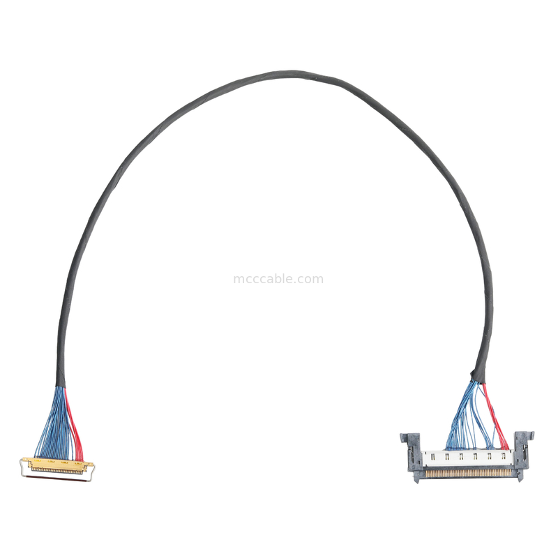 สาย LVDS CABLE เครื่องเชื่อมแบบไมโครโคอาเซียล 20453-230T-03 ไปยัง FI-RE51CL 51Pในความยาว 0.5mm