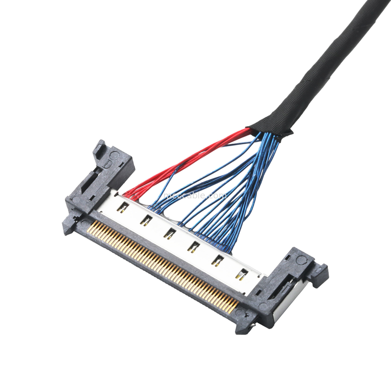 สาย LVDS CABLE เครื่องเชื่อมแบบไมโครโคอาเซียล 20453-230T-03 ไปยัง FI-RE51CL 51Pในความยาว 0.5mm