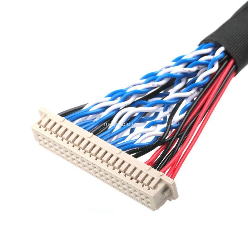 สาย LVDS DF13-4008-1.250 10 ถึง FI-X30HL และ KW30-8P-10 800 สายเชื่อมโคเอชชียล