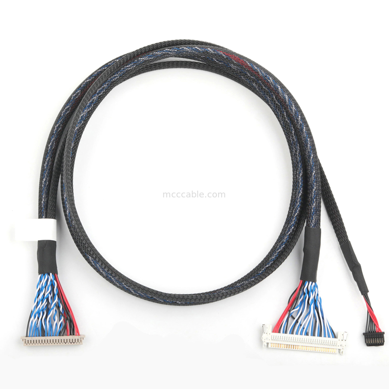 สาย LVDS DF13-4008-1.250 10 ถึง FI-X30HL และ KW30-8P-10 800 สายเชื่อมโคเอชชียล