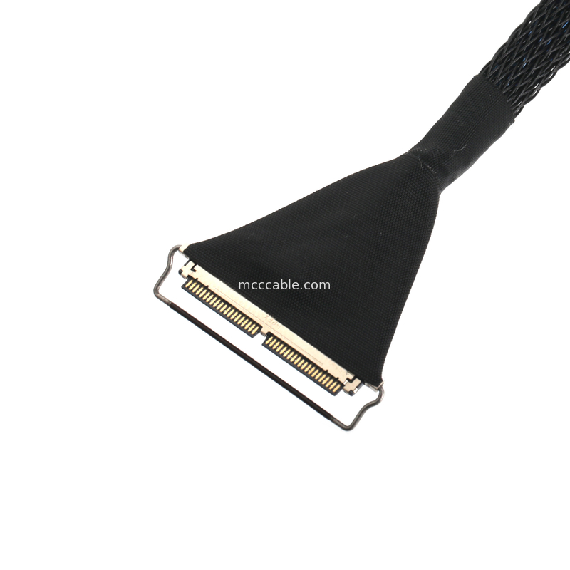 สายเคเบิลไมโครโคเอชเชียล 40 ปิน ความยาว 0.4 มิลลิเมตร ปรางแบบคู่สําหรับ EDP / LVDS