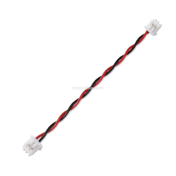 JST Wire Harness สายเชื่อมต่อ XHP-2 22AWG UL1007 Black Red 2P Glued Cable