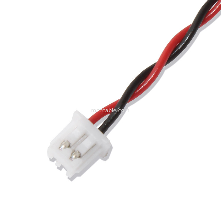 JST Wire Harness สายเชื่อมต่อ XHP-2 22AWG UL1007 Black Red 2P Glued Cable