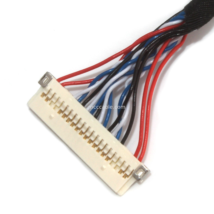 ชุดสายเคเบิล UL Micro Coax, สายเคเบิล JAE  Lvds 30 พิน Fi X30 ถึง Df13 30ds 1.25c