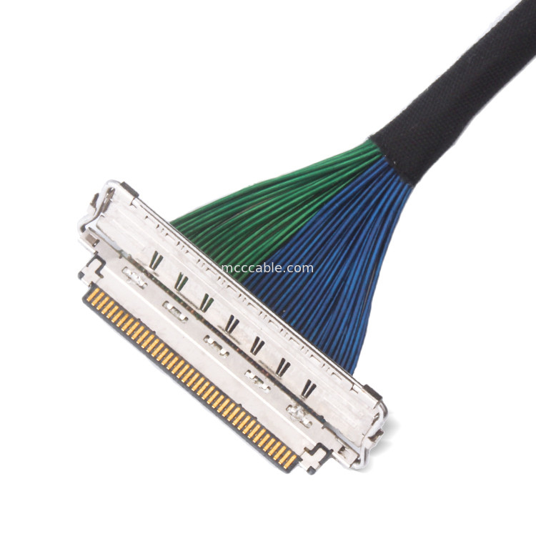 PLUS 20788 060T 01 0.4 มิลลิเมตร pitch edp lvds 60 PIN สายเคเบิลไมโครโคเอชเชียล