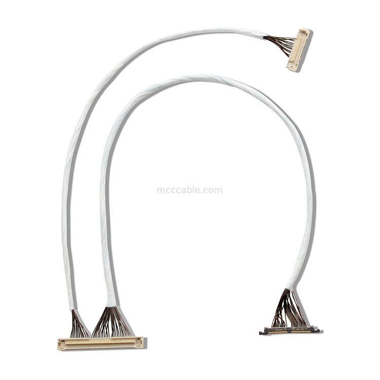 46 AWG 42 AWG Micro Coax Cable DF36 40P 0.4SD 150MM ความยาว ขั้วต่อจอแสดงผล lvds