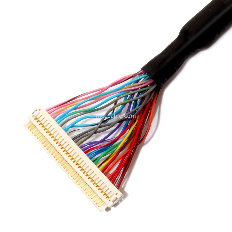 สายต่อเสริม  30PIN LVDS สายเคเบิล Df19-30s ถึง Df19-30s สายเคเบิลแบบแยกสาย Lvds