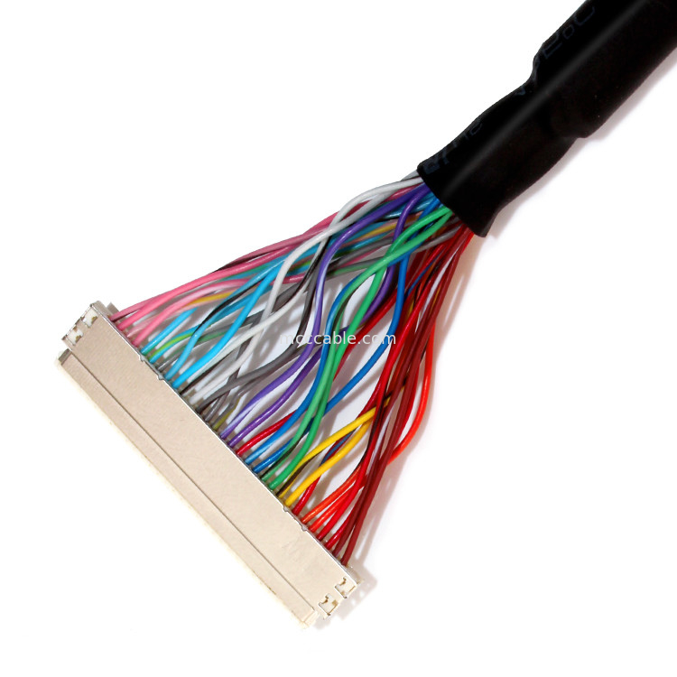 สายต่อเสริม  30PIN LVDS สายเคเบิล Df19-30s ถึง Df19-30s สายเคเบิลแบบแยกสาย Lvds