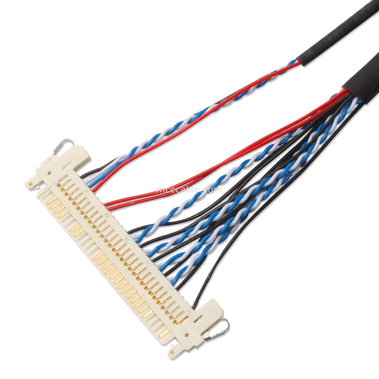 ชุดลากสายไฟแบบกำหนดเอง FI S20S 20pin, 1.25 Mm Pitch JAE Display Lvds Cable