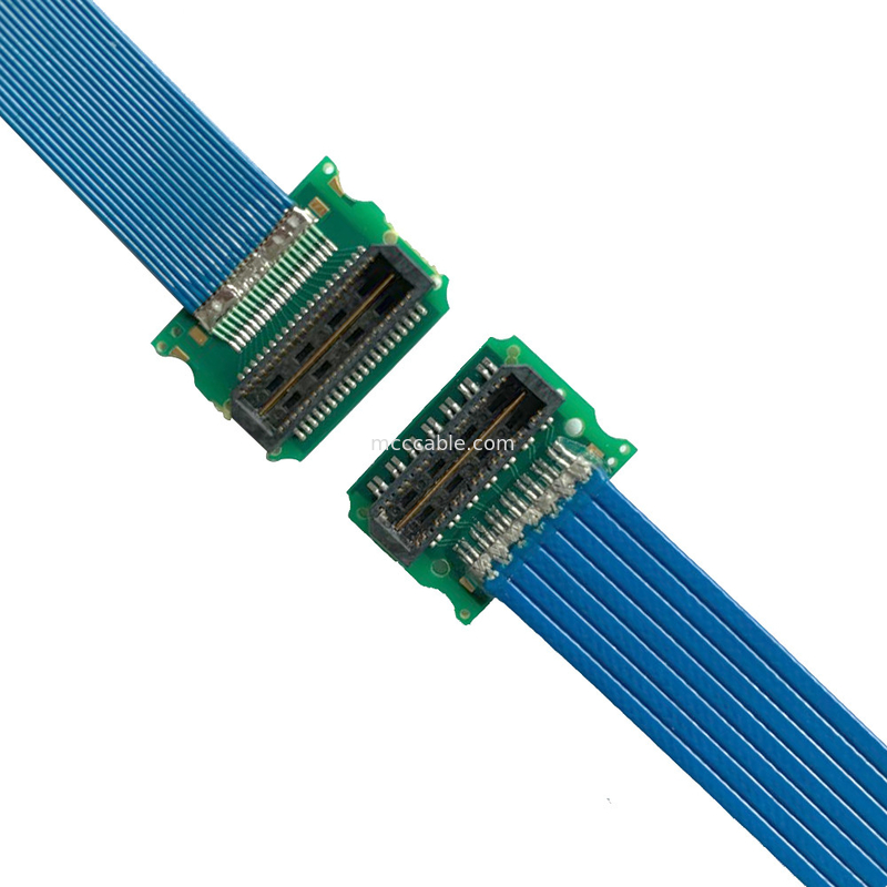 Samtec QSH-030-01-F D 30 พิน 60 พิน 90 พิน การประกอบสายเคเบิล ขั้วต่อจอแสดงผล lvds