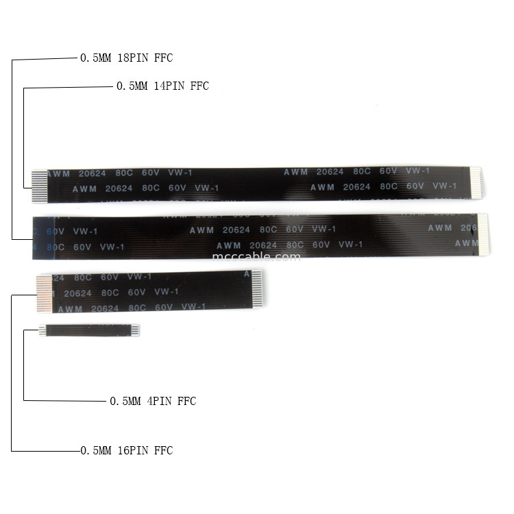 สายเคเบิล FFC FPC 4 พิน, สายริบบิ้น OEM FFC สำหรับเครื่องพิมพ์ตัวเชื่อมต่อจอแสดงผล lvds