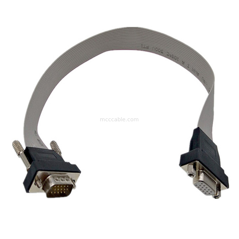 สายริบบิ้น VGA HDB15 ชายกับหญิงตัวเชื่อมต่อ 15 พินตัวเชื่อมต่อจอแสดงผล lvds