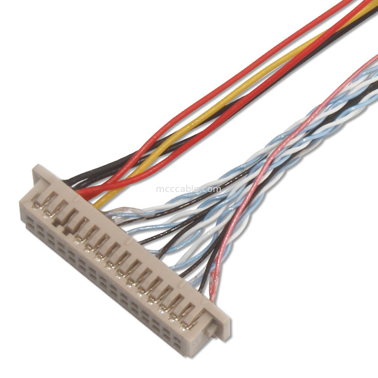 1.25 มิลลิเมตร 0.5 มิลลิเมตร Lvds สายเคเบิลโคเอชเชียล Df13 30ds 1.25 ถึง 20453-240T-03 0.5 มิลลิเมตร