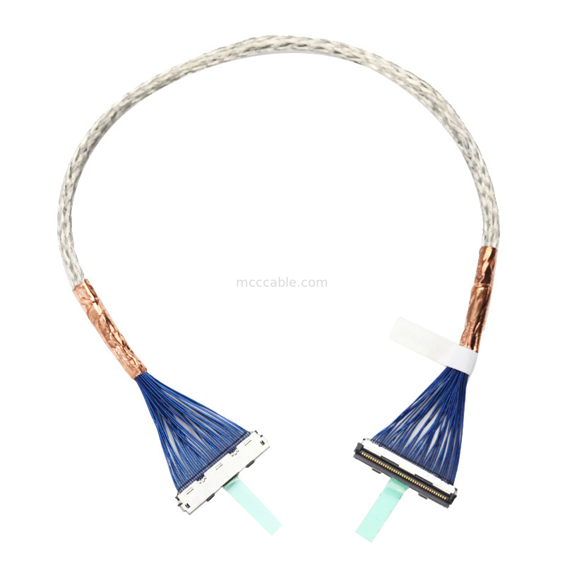 LVDS จอแสดงผล LCD Edp ชุดสายเคเบิล  DF80-40P-0.5SD ขั้วต่อจอแสดงผล lvds