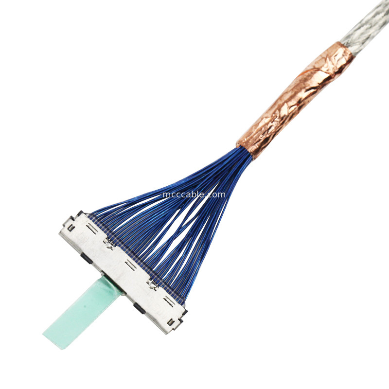 LVDS จอแสดงผล LCD Edp ชุดสายเคเบิล  DF80-40P-0.5SD ขั้วต่อจอแสดงผล lvds