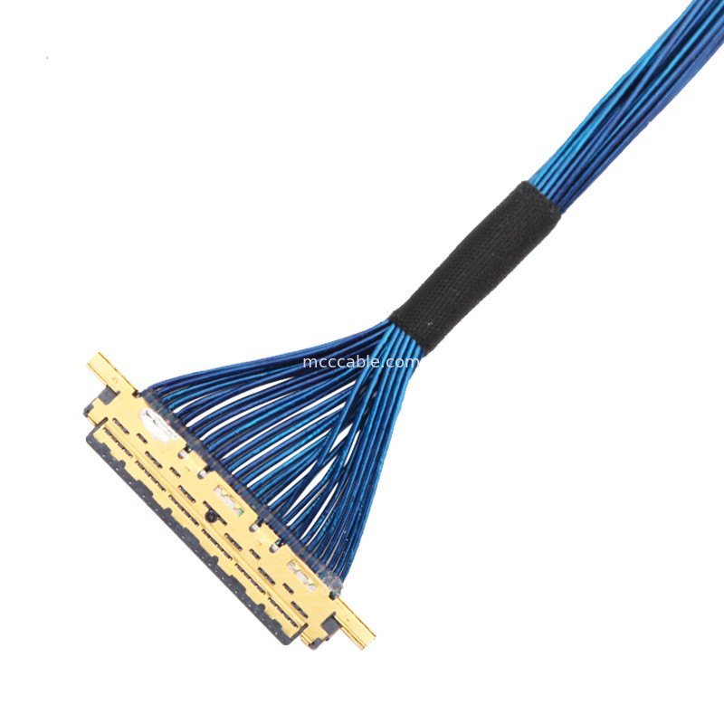 Micro Coaxial 20453-230T-03 ถึง 20453-230T-03 Lvds Edp การประกอบเคเบิล 0.5mm Pitch