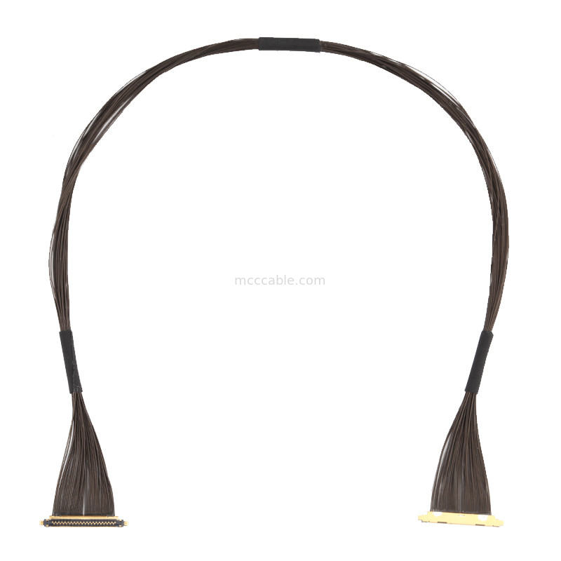 40P UL11130 46AWG Micro Coaxial Cable Assembly 20531-040t-02 IDC การสร้าง OEM / ODM