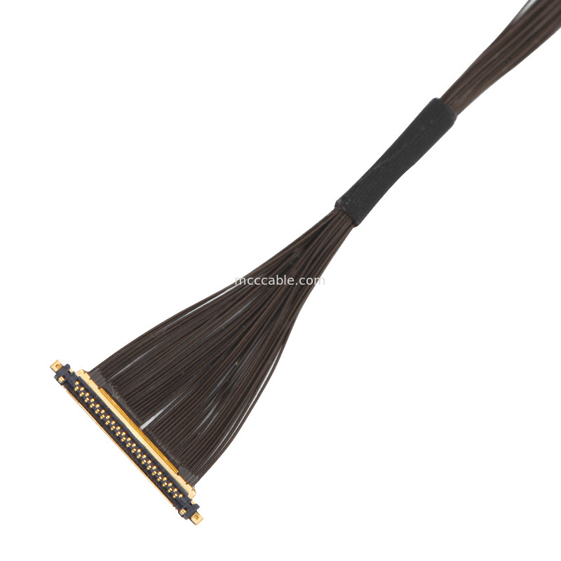 40P UL11130 46AWG Micro Coaxial Cable Assembly 20531-040t-02 IDC การสร้าง OEM / ODM