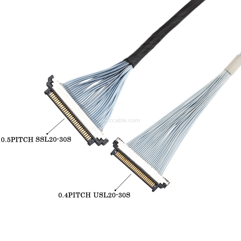 20453-230T-03 To Kel SSL20-30S สายเคเบิลไมโครโคเอชเชียล 30P Lvds Edp สายเคเบิลประกอบ