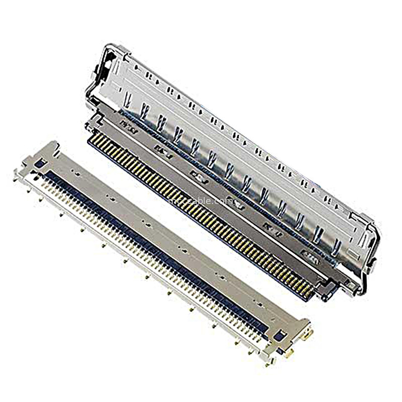20680 20788 20789 20790 0.4 มิลลิเมตร pitch เครื่องเชื่อม microcoaxial แบบการจับคู่แนวราบ Mellanox