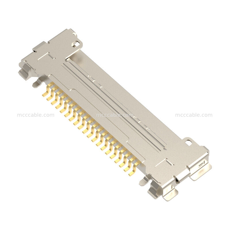 20pin 20633-220T-01S สายเคเบิลไมโครโคเอชชียล 0.4 มิลลิเมตร pitch ประเภทการจับคู่แนวราบ