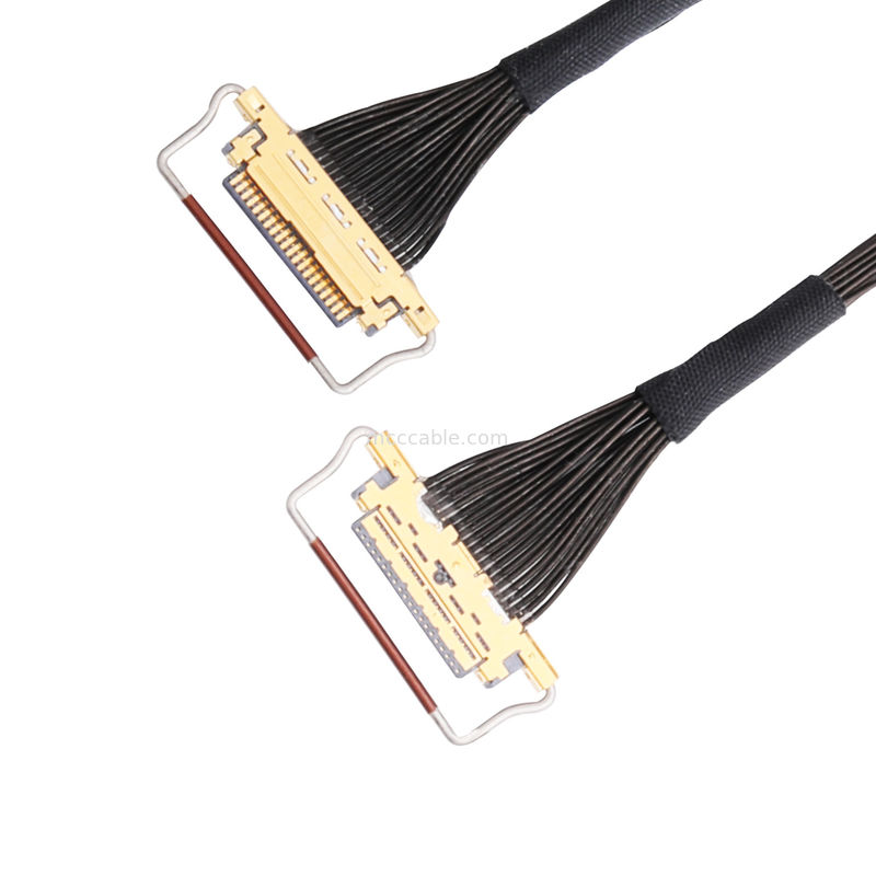 ชุดสายเคเบิล Oem Lvds 0.5 มม. ระยะพิทช์ 20453-220t-03 ขั้วต่อไมโครโคแอกเซียลชนิดผสมพันธุ์ในแนวนอน