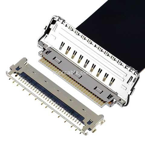 สายเคเบิลไมโครโคเอชเชียล 20862-040T-01 40P เครื่องเชื่อมพัสดุ FPC แบบการจับคู่แนวราบ ปรางเต็มที่ด้วยพื้นที่หลายจุด