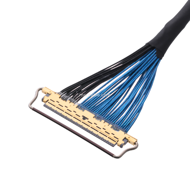 20633-250T-01S 50P 0.4 มิลลิเมตร pitch ประเภทการจับคู่แนวราบ เครื่องเชื่อม Micro-coaxial ด้วยล็อคกลไก