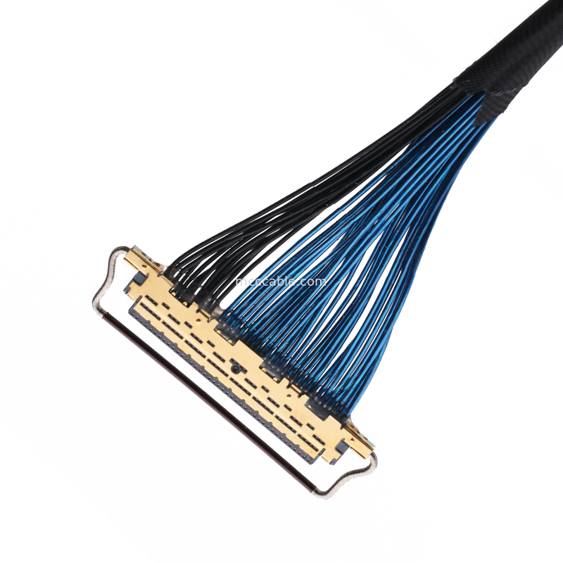20633-250T-01S 50P 0.4 มิลลิเมตร pitch ประเภทการจับคู่แนวราบ เครื่องเชื่อม Micro-coaxial ด้วยล็อคกลไก