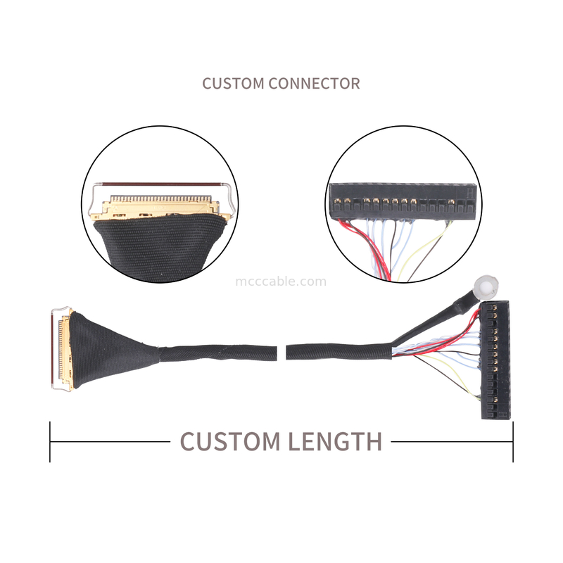 สายไฟฟ้า lvds edp Pitch 0.5mm สายไฟฟ้าโคเอชเชียล สะสม สายไฟฟ้าตัวจริง