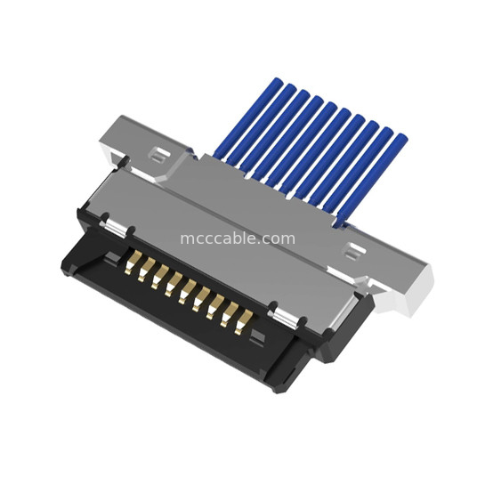 20345-010T-32R 20347-310T-12R ความยาว 0.5 มิลลิเมตร เครื่องเชื่อมแบบไมโครโคอากเซียล แบบการจับคู่แบบแนวราบ
