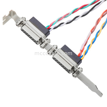 2 คู่สาย Lvds ขั้วต่อ Db15 หญิง 15 ขา 205205-2 ไฟฟ้าถึง 40 ขา