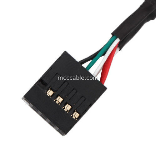 ชุดสายไฟลากสายยาว HSG 100 มม. 2 × 5 ขาสีดำถึง PHD-2 × 5P