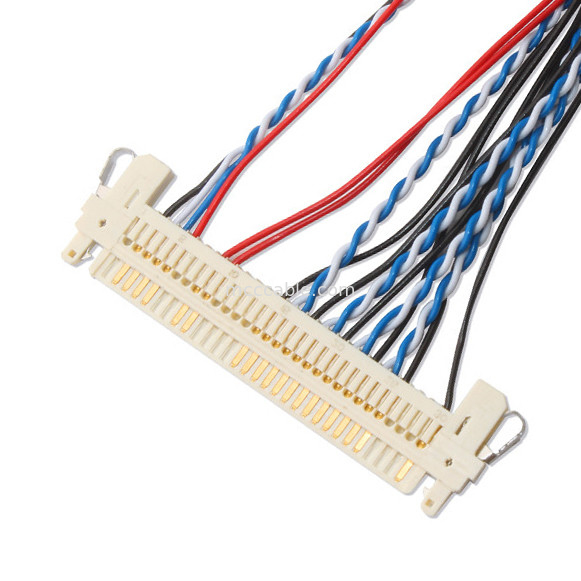 สายเคเบิล 30 พิน Lvds, แผง LCD 30 พิน Fi X30HL B ถึง DF19 20S สายเคเบิล Lvds