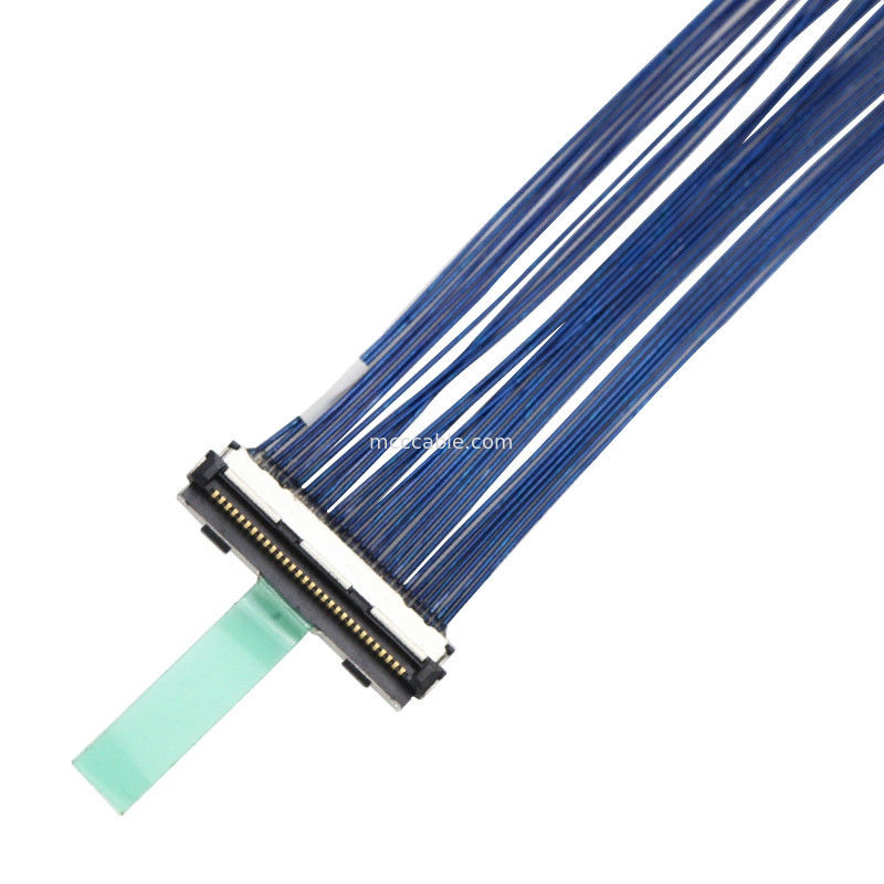 0.5 มม. Pitch  30P สายเคเบิลไมโครโคแอกเซียล Lvds สายโคแอกเชียล DF80D-30P-0.5SD