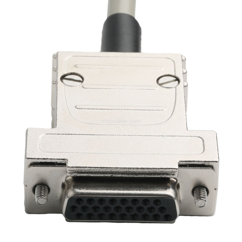 Hd D-Sub To Mdr Plug Connector Cabel 14p*28 Awg Od 7.0mm แจ็คพีวีซีสีเบจ