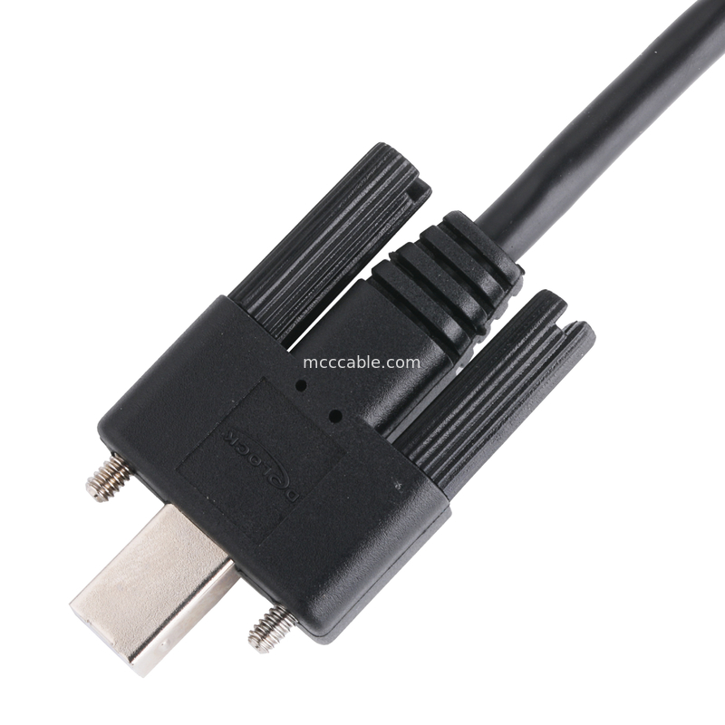 UL Printer Connector Cable Usb 2.0 ประเภท A ถึงประเภท B การล็อค