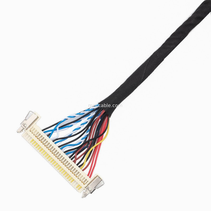 24pin MOLEX 504186-2400 30pin JAE FI-X30HL LCD LVDS การประกอบเคเบิลความยาวปรับแต่ง