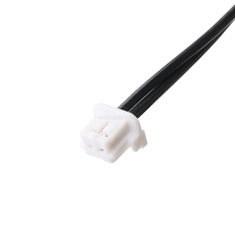 DC Plug 2.1*5.5mm แบบผสมผสาน PVC ลักษณะการพิมพ์มุม 90 ไปยัง White Housing 2P MOLEX F