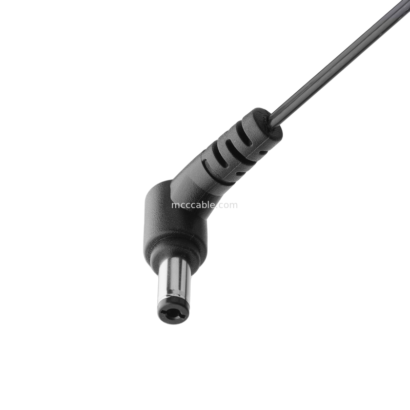 DC Plug 2.1*5.5mm แบบผสมผสาน PVC ลักษณะการพิมพ์มุม 90 ไปยัง White Housing 2P MOLEX F