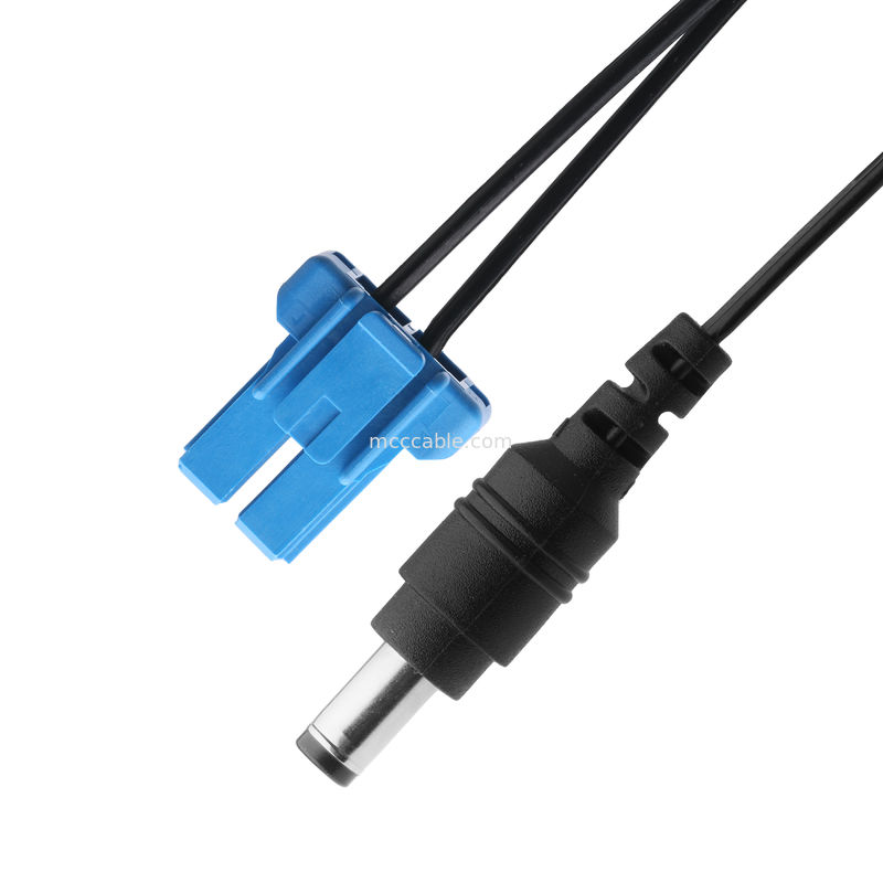 DC Plug 2.1*5.5mm สูบประเภท PVC ลักษณะการพิมพ์ TO TE บ้านสีฟ้า 2P ผู้หญิงสายเชื่อม