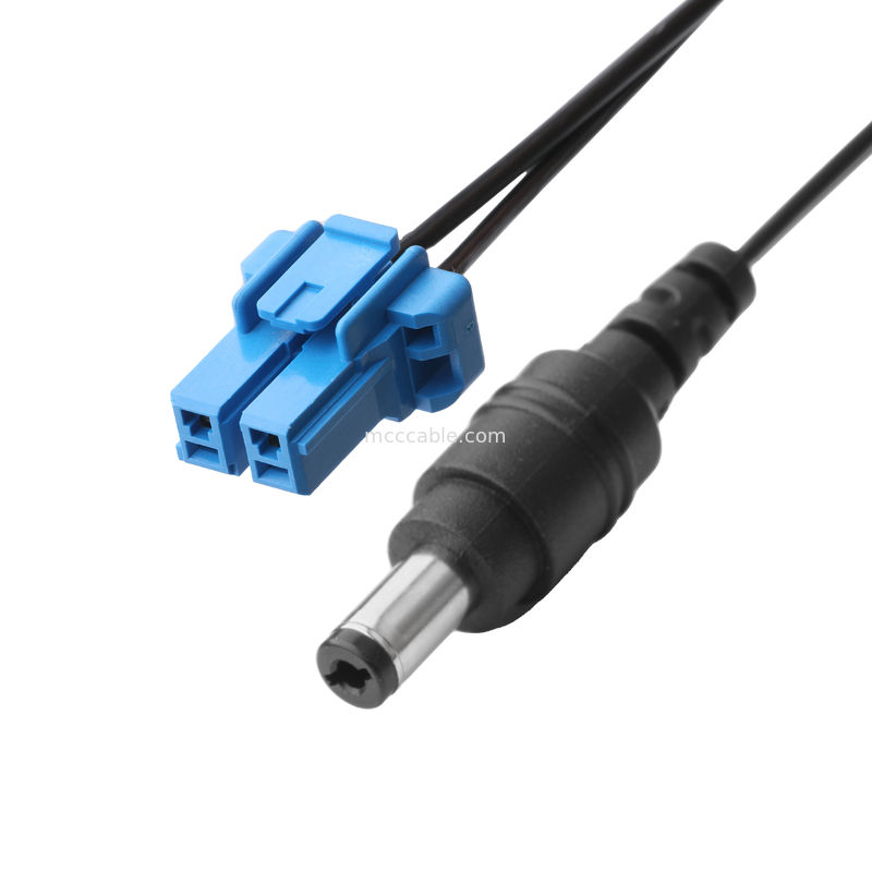 DC Plug 2.1*5.5mm สูบประเภท PVC ลักษณะการพิมพ์ TO TE บ้านสีฟ้า 2P ผู้หญิงสายเชื่อม