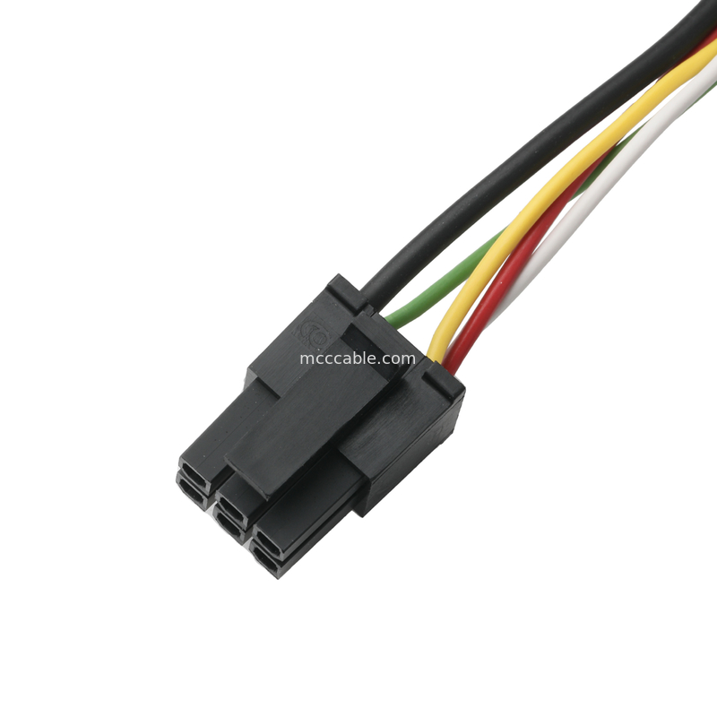 LVDS CABLE HSG 43025-0600 Picth 3.0mm MX ไปยัง HSG 43025-0200 และ RV1.25-4 เครื่องเชื่อม OEM / ODM ความยาวเคเบิล