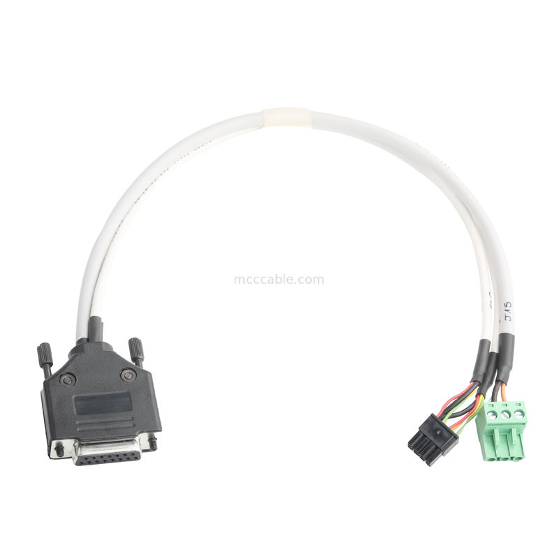 LVDS CABLE Adapter DB-15P FEMALE to HSG 43025-0800 8P and 691352710003 3P สีเขียวชายปลาย