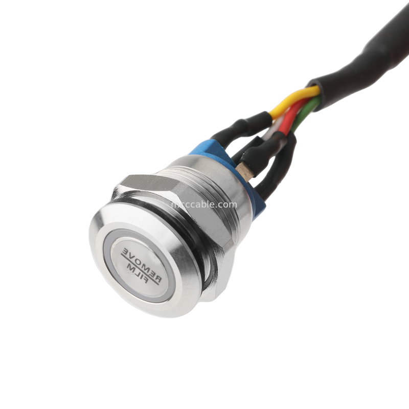 PUSHBUTTON LED WHITE M12 IP65/IP67 to HSG MALE 43025-0400 Pitch 3.0mm MX เครื่องเปิดไฟฟ้า