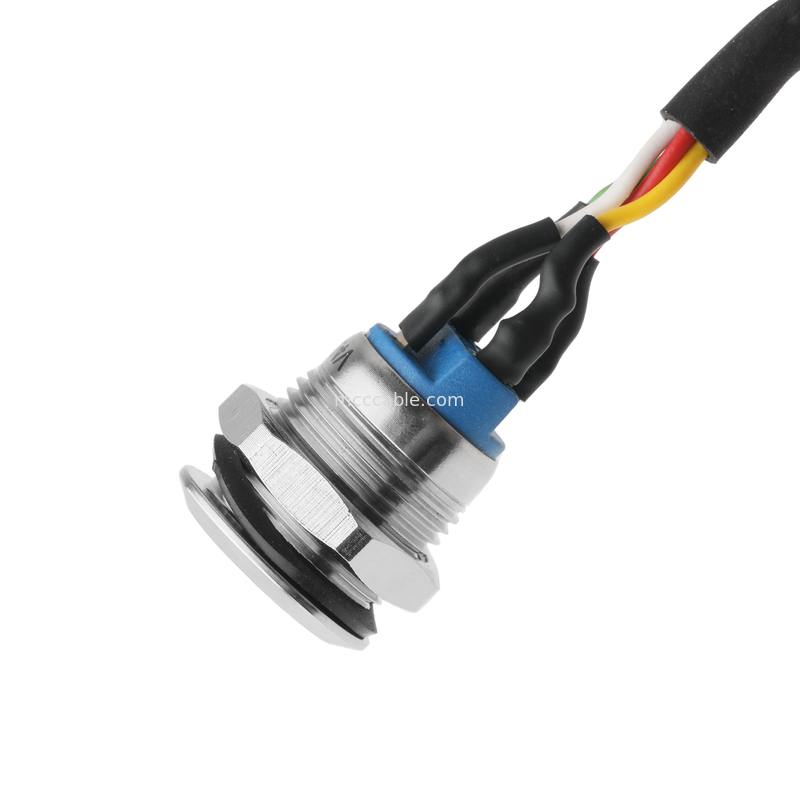 PUSHBUTTON LED WHITE M12 IP65/IP67 to HSG MALE 43025-0400 Pitch 3.0mm MX เครื่องเปิดไฟฟ้า